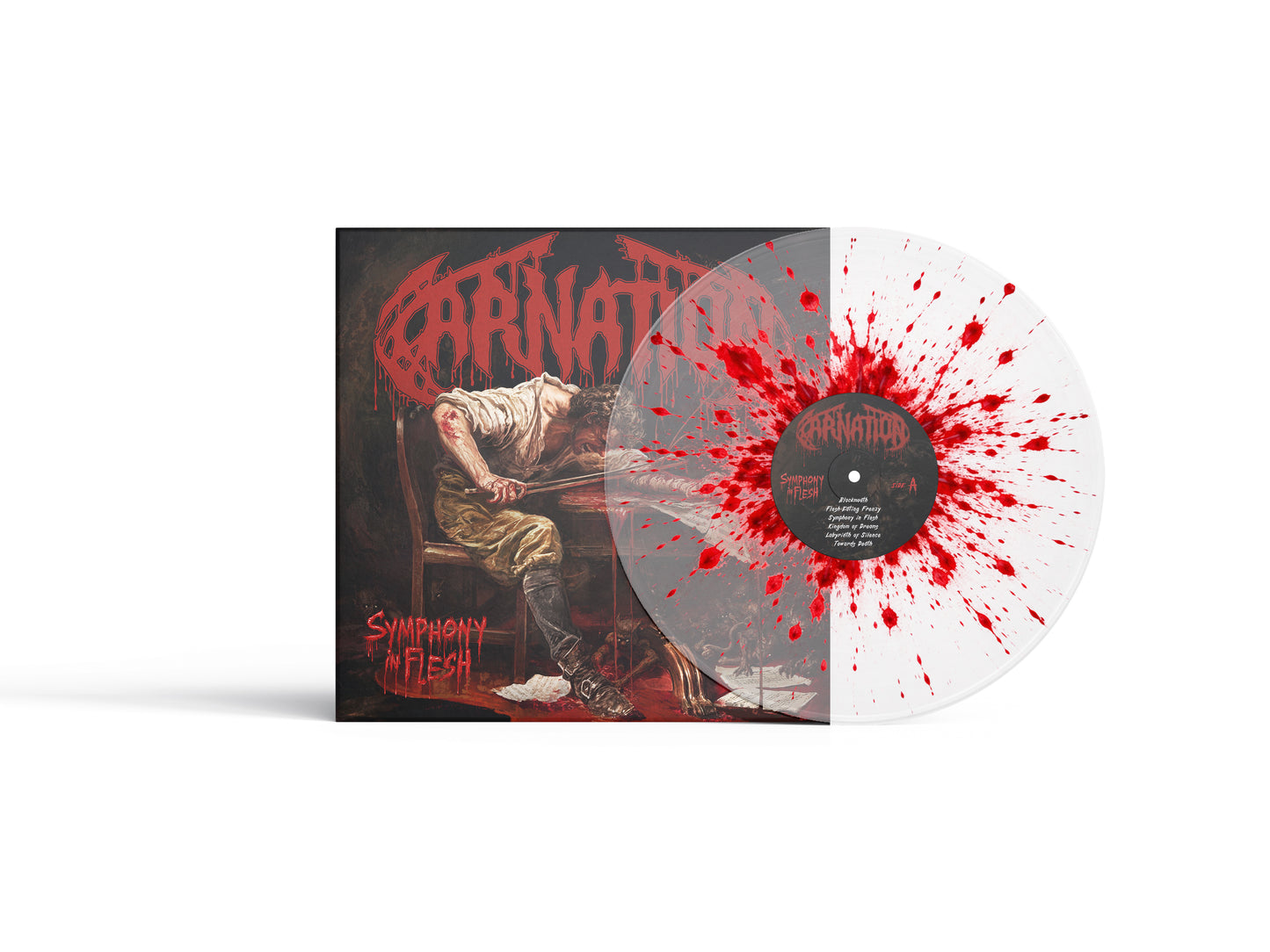 Symphony In Flesh - Crystal Transparant + Red Splatter Vinyl - Limited to 100 copies worldwide